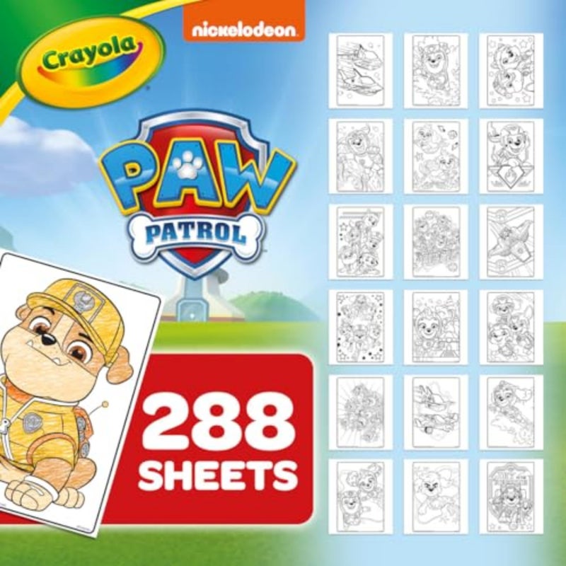 Crayola Paw Patrol Coloring Book (288pgs), Kids Coloring Book Pages & Stickers, Paw Patrol Gift & Toys, Toddler Stocking Stuffer - Image 5