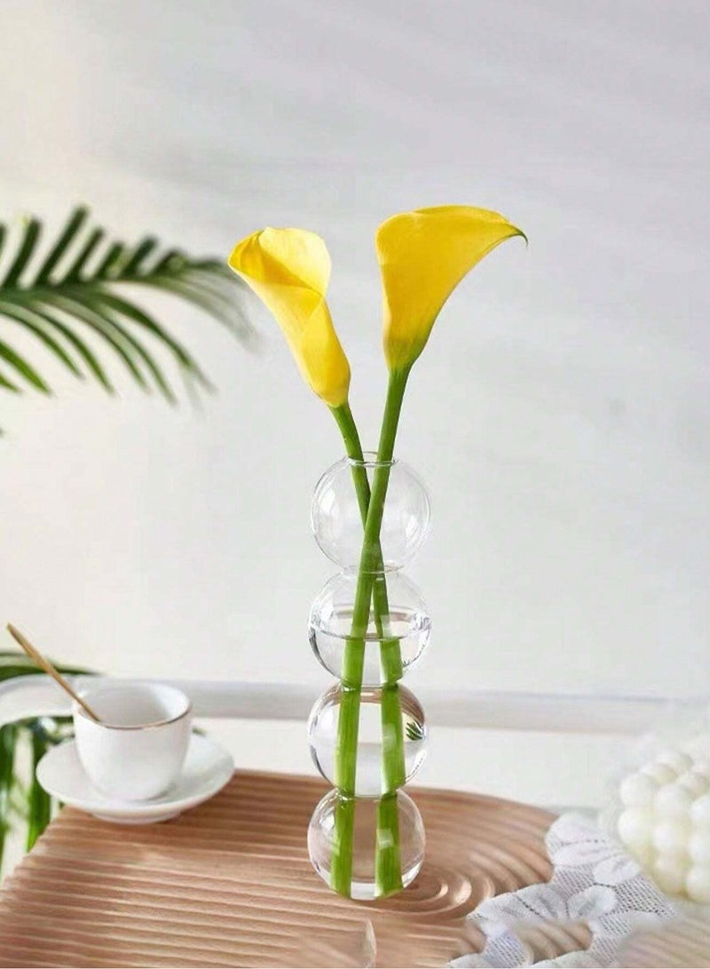 2PCS Ins Style Bubble Glass Vase, Clear Hydroponic Plants, Tulip Floral Display, Living Room Decoration,Home Decor,Flower Vase,Centerpiece,Table Decor  - Image 4