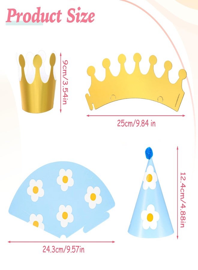 Ymapinc 11PCS Party Hat for Stuffed Animals Birthday Cone Party Hats Set Includes 2 Paper Crowns Colorful Mini Birthday Hats and 9 Adorable Hat with Pompoms for Adults Pet - Image 2