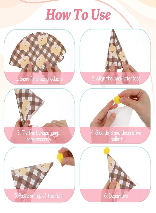 Ymapinc 11PCS Party Hat for Stuffed Animals Birthday Cone Party Hats Set Includes 2 Paper Crowns Colorful Mini Birthday Hats and 9 Adorable Hat with Pompoms for Adults Pet - Image 4
