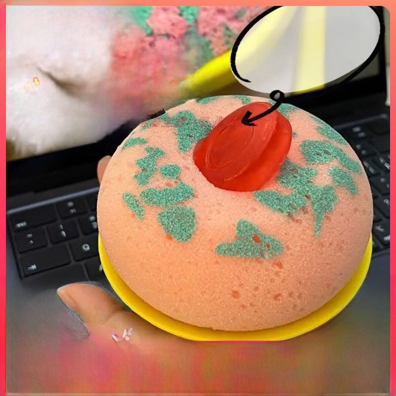 Macabaka Sponge Soap Soap Face Bath Cute Soap Sponge Bath Face Bath Ball(1 maca baka bath sponge [gift: 1 mini soap + 1 tray each]) - Image 3