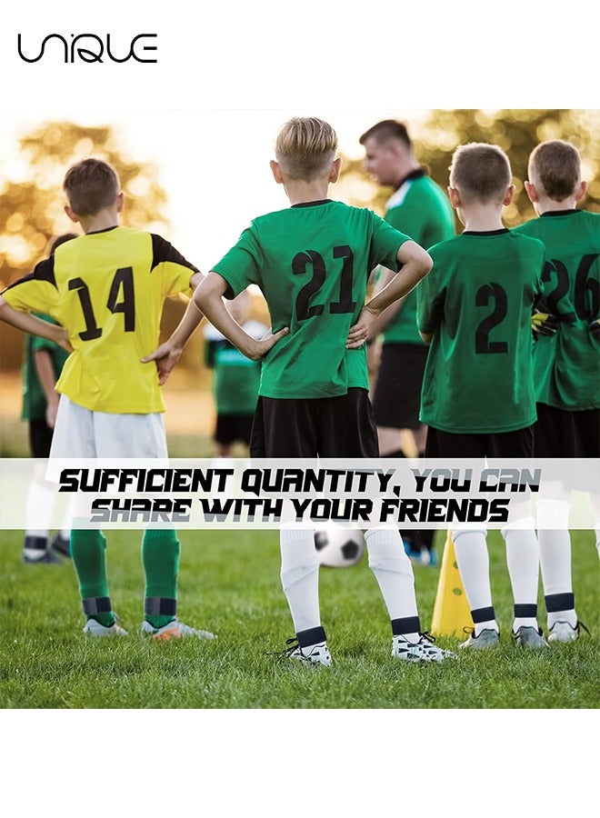 8 Pcs Soccer Shin Guard Straps - Anti Slip Shin Guard Stays Legging Holders - Football Socks Shin Fixed Straps for Sports Kicking Ball Running Cycling Youth Adults - Black
