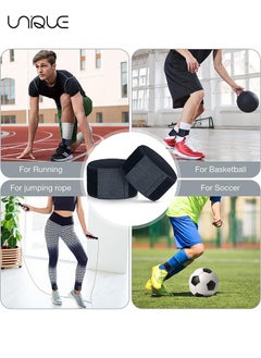 Unique 8 Pcs Soccer Shin Guard Straps - Anti Slip Shin Guard Stays Legging Holders - Football Socks Shin Fixed Straps for Sports Kicking Ball Running Cycling Youth Adults - Black  - Image 4