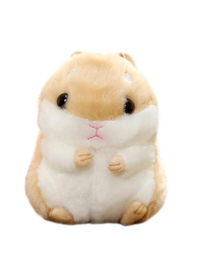 AngelGift - Cuddly Hamster Soft Stuffed Animals Cushion Toy Doll 4" /10Cm Mouse Plushie Toys Best Birthday Gifts For The Children Kids Baby Toys (Khaki) - Image 1