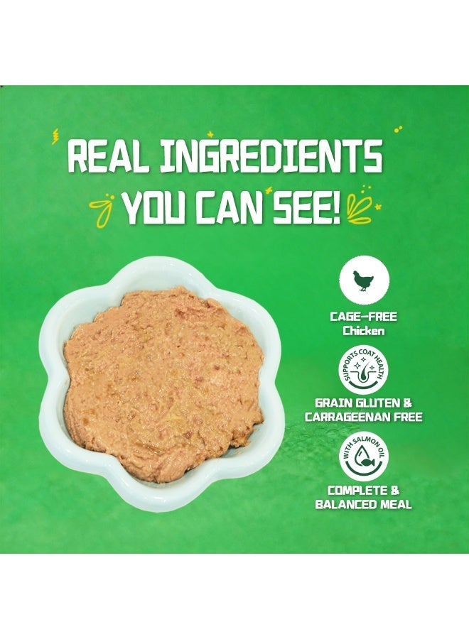 Petfull Chicken Wet Cat Food – 170g Grain-Free Canned Cat Food with Salmon Oil – Hydrolyzed Protein for Easy Digestion – Complete & Balanced Main Meal for Adult Cats - Image 2