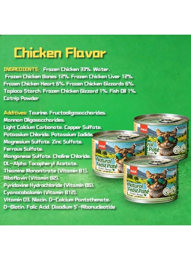 Petfull Chicken Wet Cat Food – 170g Grain-Free Canned Cat Food with Salmon Oil – Hydrolyzed Protein for Easy Digestion – Complete & Balanced Main Meal for Adult Cats - Image 5