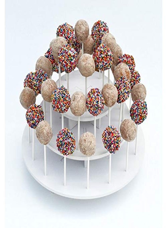 Swabs® 3 Tier Plastic CakePop and Cupcake Stand Lollipop Holder (White, Standard) - Image 4