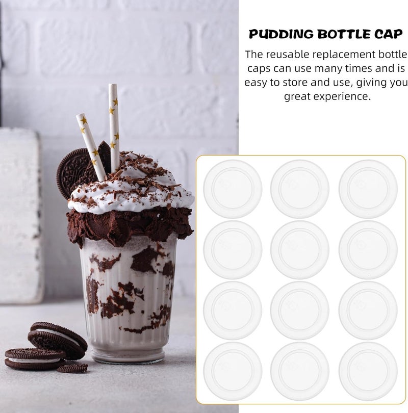 30pcs Leak-proof Reusable Bottle Lids for 100ml Yogurt and Juice Bottles, Double-layer 53mm Diameter Sealing Caps for Milk and Pudding Jars, Dustproof Replacement Lids for Home - Image 3
