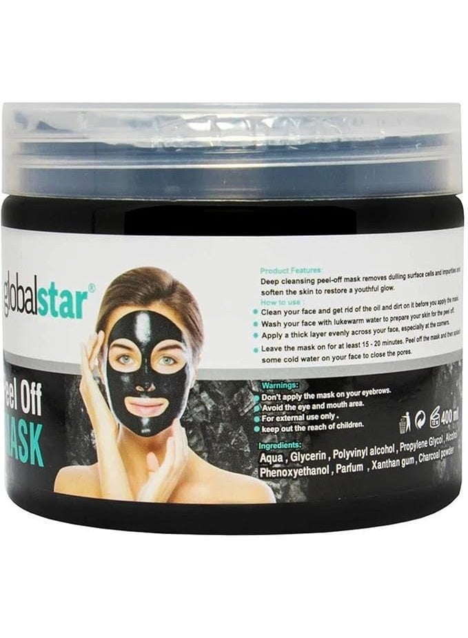 globalstar Peel-Off Charcoal Face Mask 400 ml - Image 3