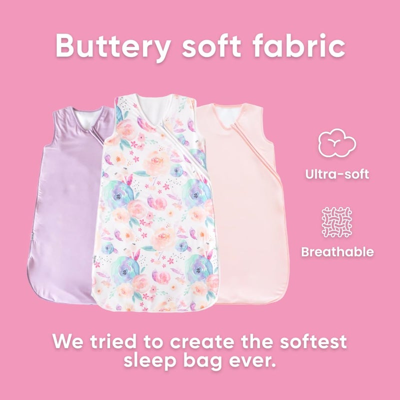 Copper Pearl Sleep Sack: Warm and Cozy Baby Bag in a Variety of Trendy Designs, Safe Alternative to Blankets, Sleeveless Baby Sleep Sack Swaddle Sizes Newborn to 24 Months - Bloom - Image 2