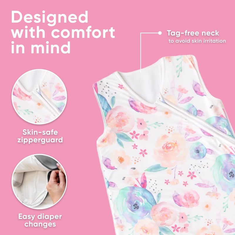Copper Pearl Sleep Sack: Warm and Cozy Baby Bag in a Variety of Trendy Designs, Safe Alternative to Blankets, Sleeveless Baby Sleep Sack Swaddle Sizes Newborn to 24 Months - Bloom - Image 4