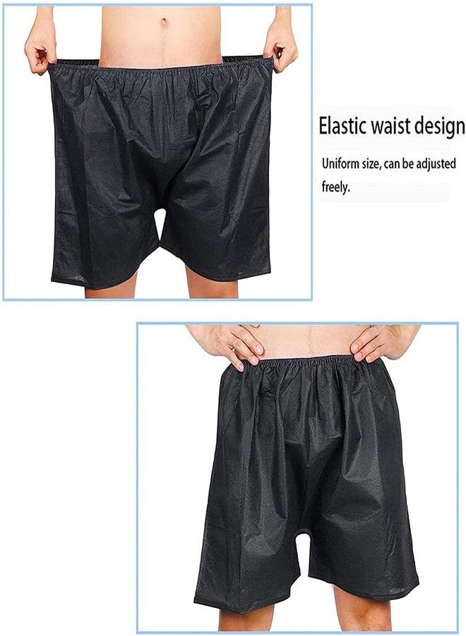 شورت للاستعمال مرة واحدة للرجال بوكسر مساج سبا بخاخ تسمير البشرة أثناء السفر وعلاجات الفحص الطبي والبقاء في المستشفى، خصر مرن، خفيف الوزن ومتين ومريح (50 قطعة)، 70 سم × 45 سم، غير منسوج - Image 2