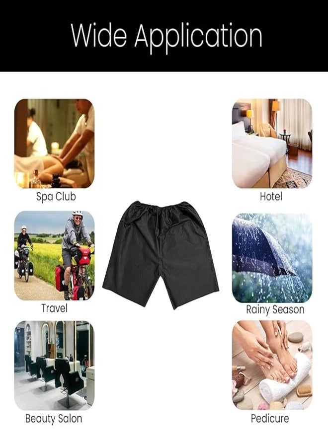 شورت للاستعمال مرة واحدة للرجال بوكسر مساج سبا بخاخ تسمير البشرة أثناء السفر وعلاجات الفحص الطبي والبقاء في المستشفى، خصر مرن، خفيف الوزن ومتين ومريح (50 قطعة)، 70 سم × 45 سم، غير منسوج - Image 4