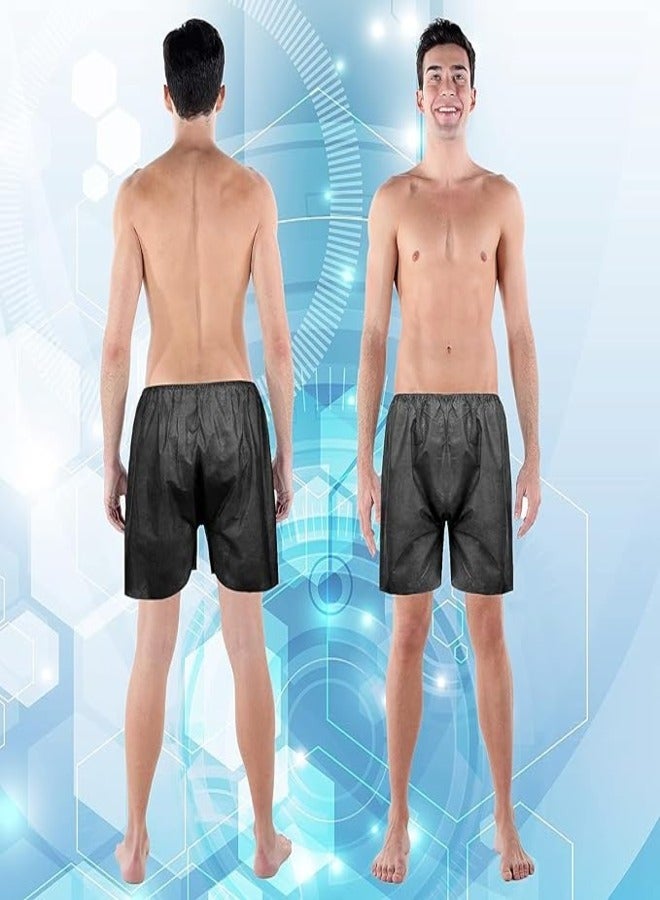 شورت للاستعمال مرة واحدة للرجال بوكسر مساج سبا بخاخ تسمير البشرة أثناء السفر وعلاجات الفحص الطبي والبقاء في المستشفى، خصر مرن، خفيف الوزن ومتين ومريح (50 قطعة)، 70 سم × 45 سم، غير منسوج - Image 5