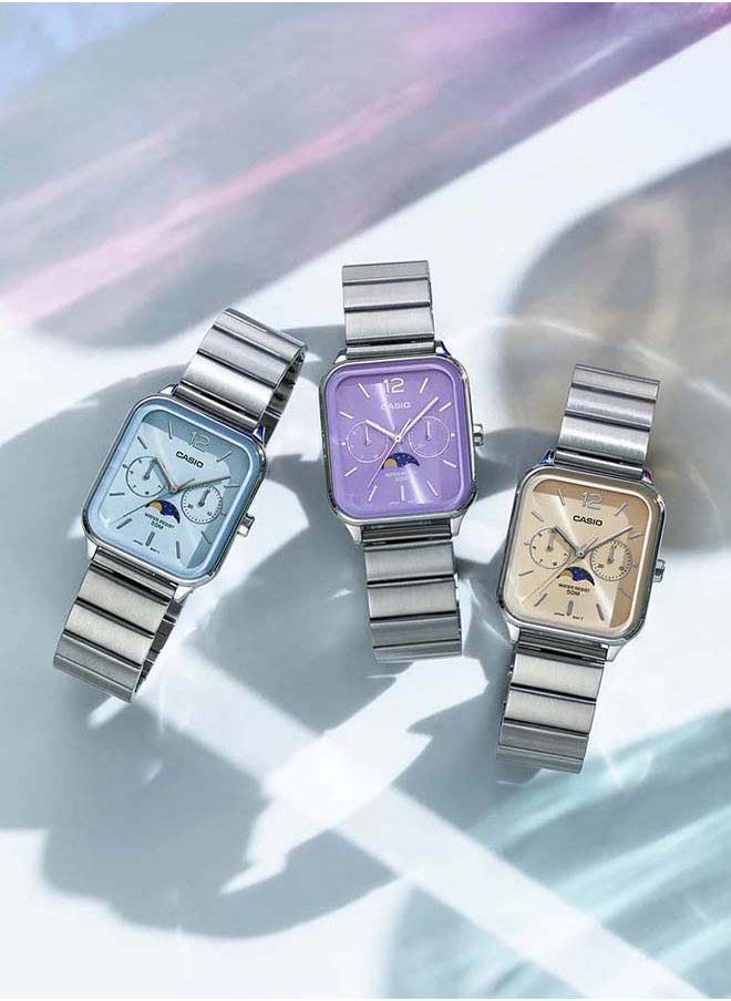 CASIO - Men's Analog Square Shape Resin Wrist Watch - MTP-M305D-2AVDF - 34 Mm - Image 1