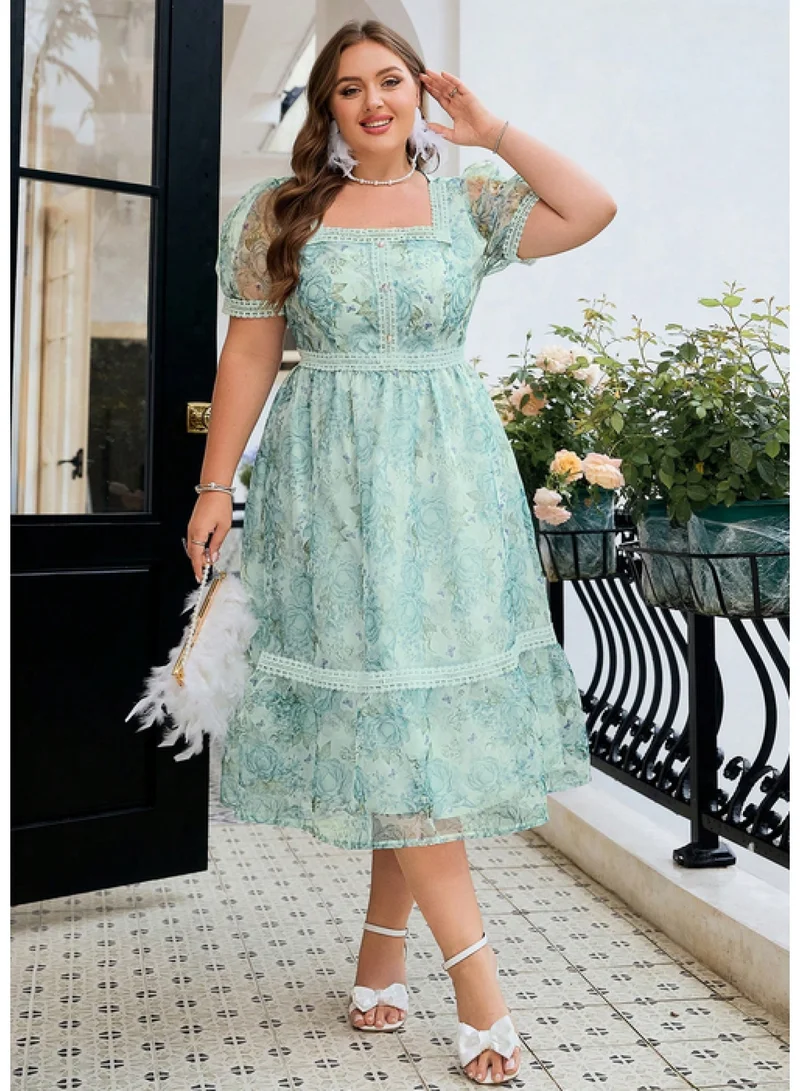 SIMPLEE Oversized women's dress suitable for curvy women's flowing skirt