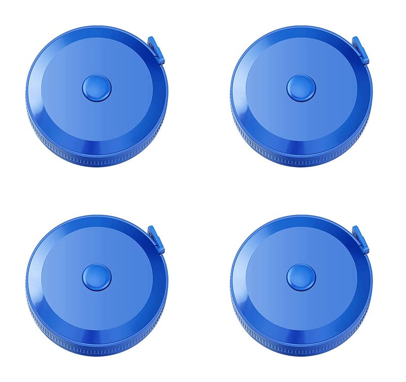xunhewi Tape Measure, 4 Pack Soft Retractable Measuring Tape 60-Inch/150cm Double-Scale Metric Tape Measure,for Body Measuring Sewing Tailor Cloth Knitting Home Craft Measurements (Blue) - Image 1