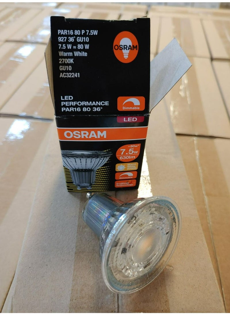 Osram Osram LED Eco PAR16 GU10 Lamp 36 Degree 7.5W, Very Warm White 2700K(Yellow) Dimmable  - Image 4