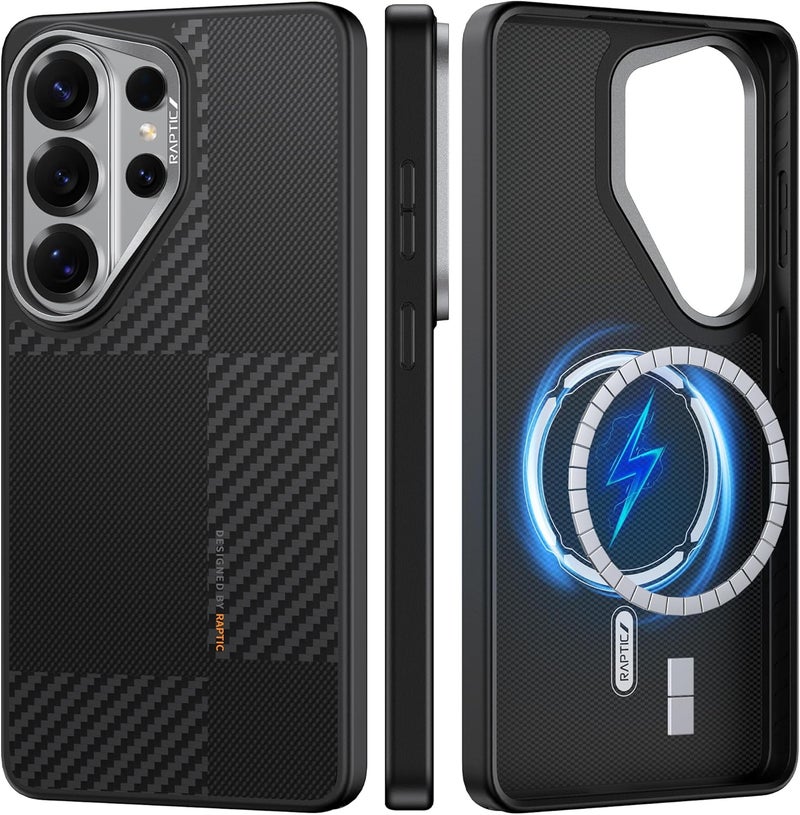 RAPTIC Aramid Dual for Samsung Galaxy S26 ULTRA case [MagSafe compatible] 1500D Aramid Fiber [Military Grade 13 Feet Drop tested] Hybrid cover TPU Shock Absorbing Bumper - Mondrian - Image 1