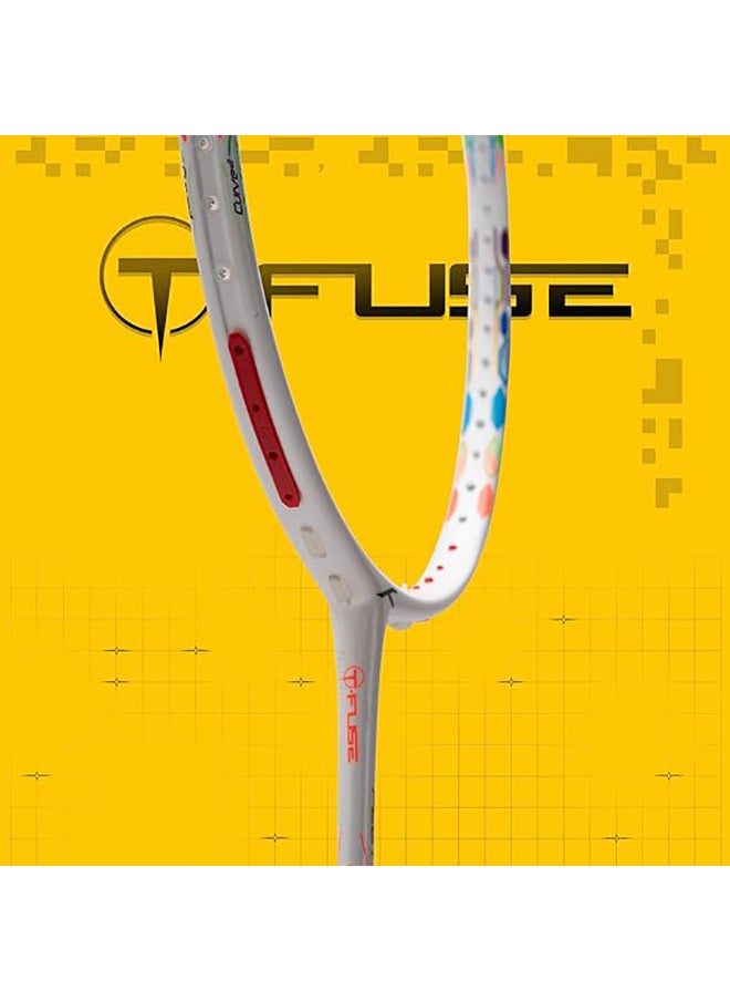 HUNDRED - FLUTTER 7 ATTK Carbon Fibre Unstrung Badminton Racket with Full Racket Cover  | For Professional Players | 84 grams | Maximum String Tension - 32lbs - Image 1