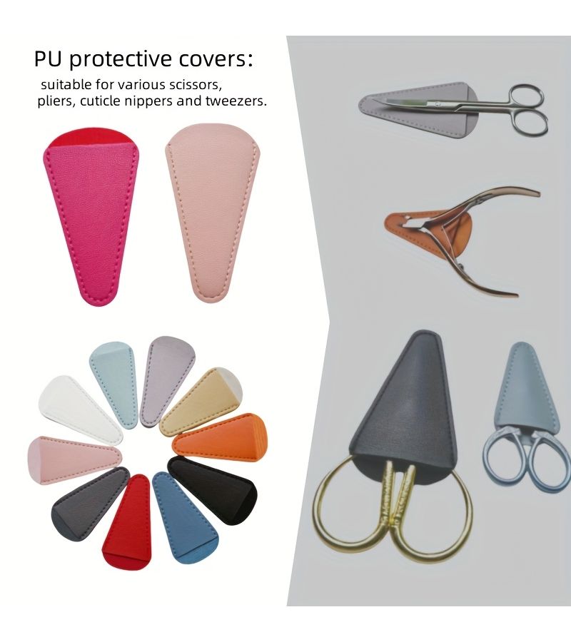 Macaron Color Protective Case Set For 1 Large 4 Small Grooming Scissors - Image 2