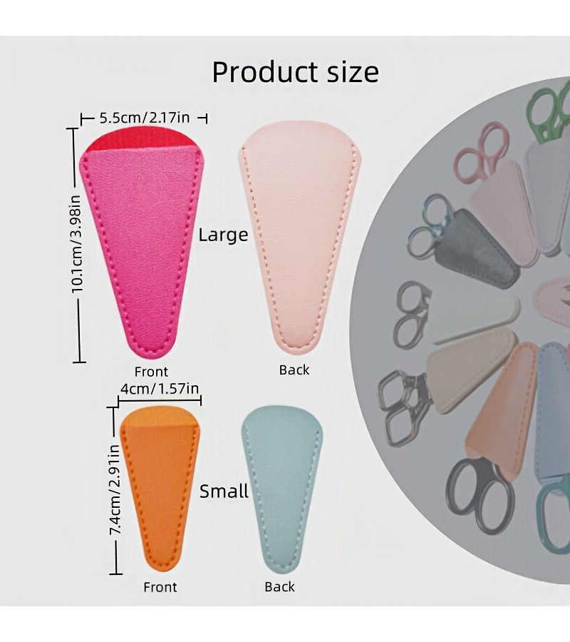 Macaron Color Protective Case Set For 1 Large 4 Small Grooming Scissors - Image 3
