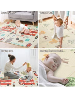 EMZJ Big Size Baby Crawling Play Floor mat Foam Non-Toxic Foldable Reversible Playing Mat - Polar Bear  - Image 4