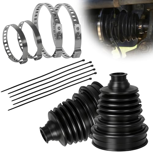 Stitokg Axle CV Boot Repair Kit 2 Pack 19mm24mm Silicone CV Joint Boot Replacement for Toyota Camry RAV4 Highlander Other Vehicles With 4 Stainless Steel Clamps 6 Cable Ties - Image 1