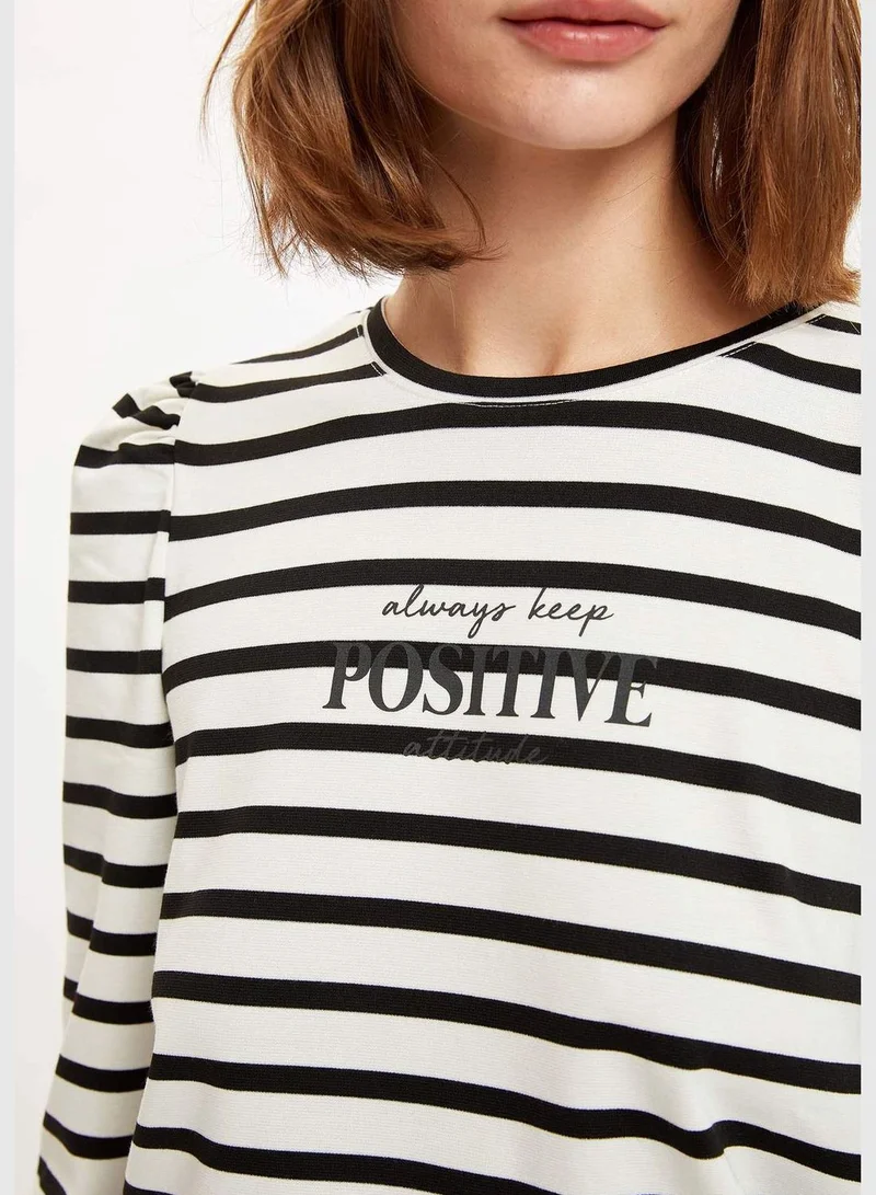 DeFacto Woman Knitted Regular Fit C Neck Sweat Shirt