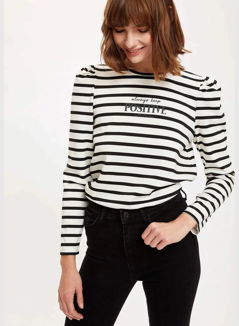 DeFacto Woman Knitted Regular Fit C Neck Sweat Shirt