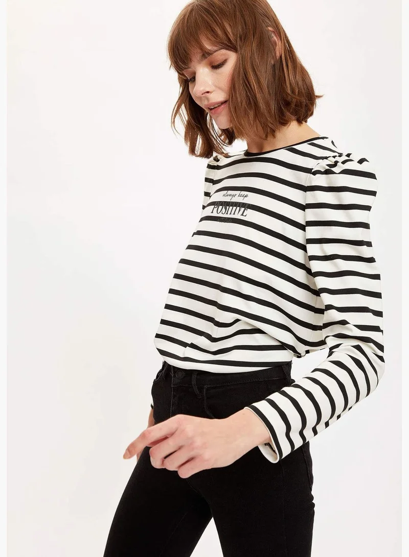 DeFacto Woman Knitted Regular Fit C Neck Sweat Shirt