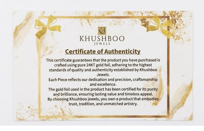 KHUSHBOO JEWELS إطار ثلاثي مرثي من الذهب الخالص 24 قيراط (8*12 سم) - Image 4