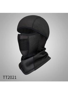 Winter Cycling Warm Face Mask Motorcycle Helmet Cover Windproof Thermal Facial Protective Skiing Face Shield Neck Warmer TT2021 Black Outer Water-repellent