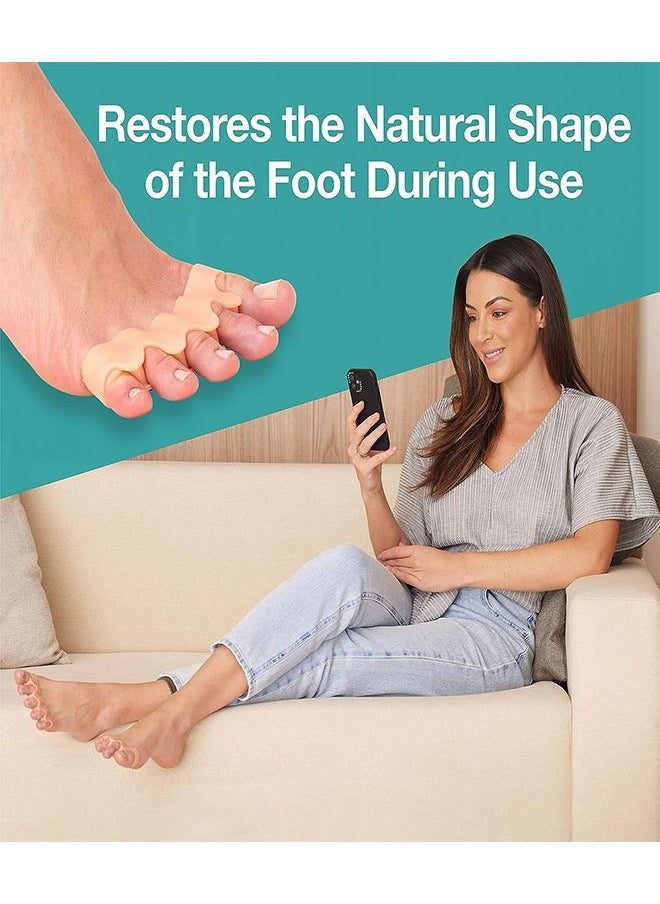 4 Pair Stoe Spacers For Correct Toe Alignment, Bunion And Hammertoe Straighteners