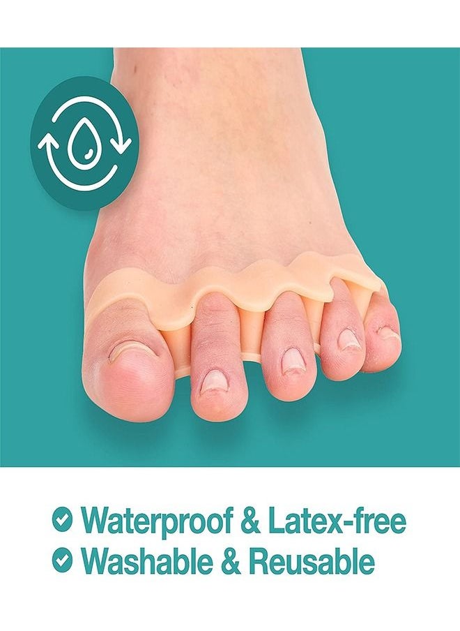 4 Pair Stoe Spacers For Correct Toe Alignment, Bunion And Hammertoe Straighteners
