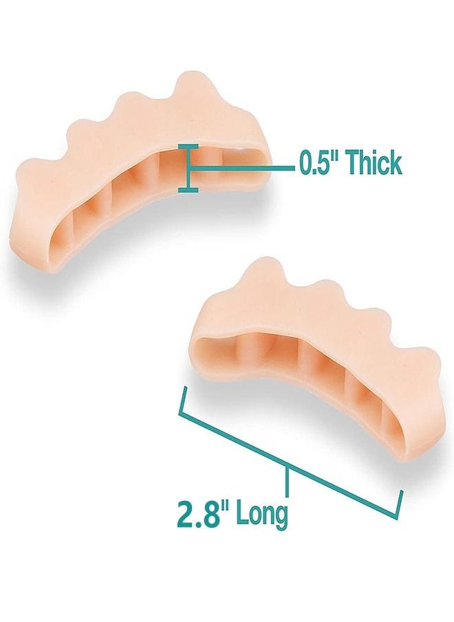 4 Pair Stoe Spacers For Correct Toe Alignment, Bunion And Hammertoe Straighteners