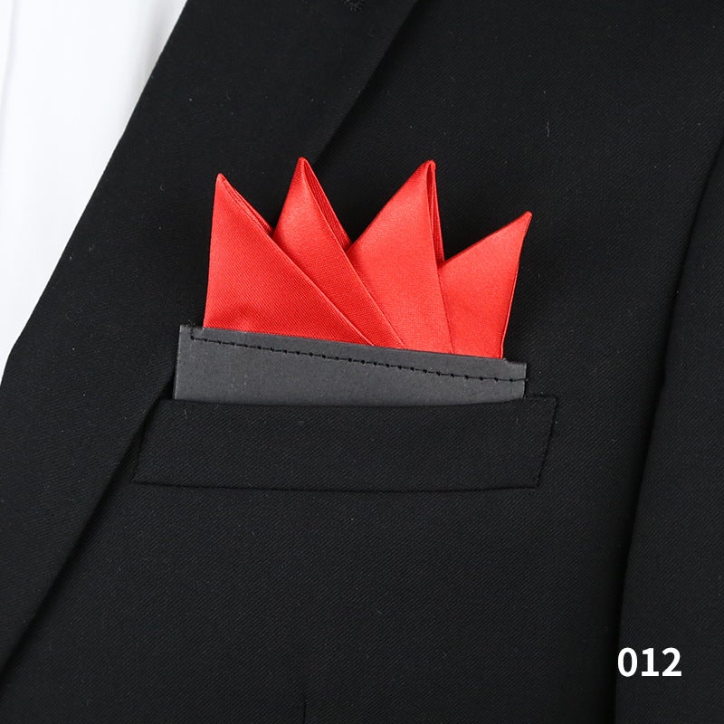 Men'S Insert Pocket Towel Business Accessories Suit Wedding Groom Solid Color Square Handkerchief Breast Towel Shengzhou Manufacturers - Image 1