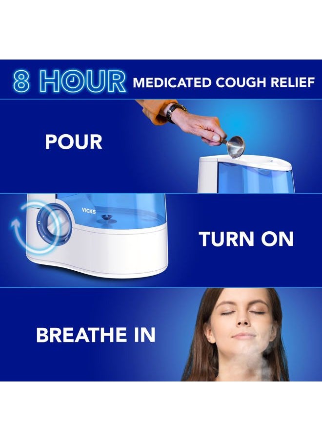 Vicks - VapoSteam Medicated Liquid with Camphor, a Cough Suppressant, Helps Relieve Coughing, for Use in Vicks Vaporizers and Humidifiers, FSA and HSA Eligible, 8 Oz - Image 1