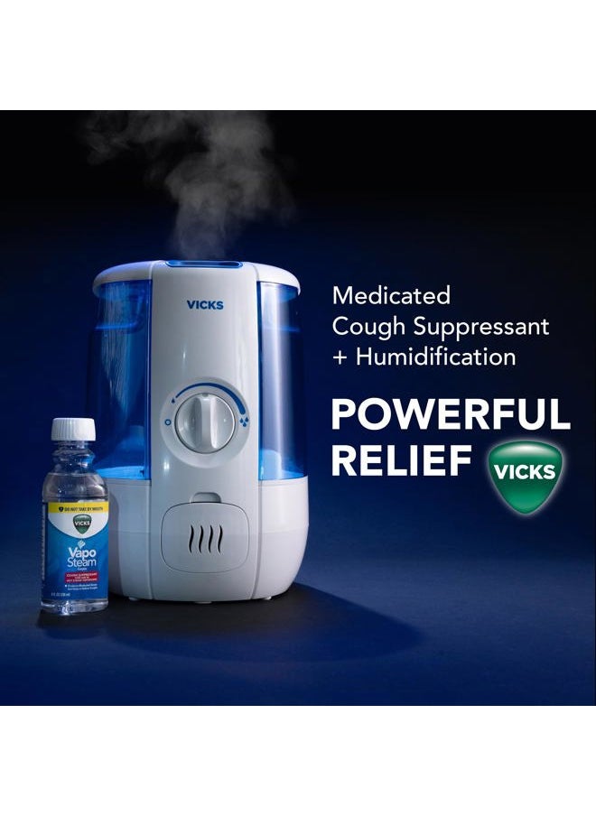Vicks - VapoSteam Medicated Liquid with Camphor, a Cough Suppressant, Helps Relieve Coughing, for Use in Vicks Vaporizers and Humidifiers, FSA and HSA Eligible, 8 Oz - Image 1