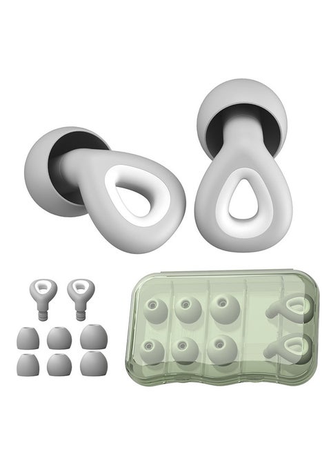 Advanced Ear Plugs for Noise Reduction, Super Soft Comfortable Silicone, Reusable Hearing Protection in Flexible Silicone Multi-Size, Hearing Protection for Sleep & Focus – 30dB Noise Cancelling