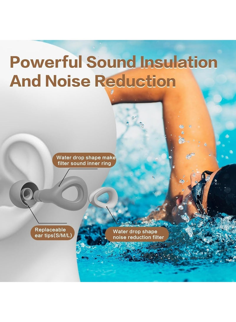 Advanced Ear Plugs for Noise Reduction, Super Soft Comfortable Silicone, Reusable Hearing Protection in Flexible Silicone Multi-Size, Hearing Protection for Sleep & Focus – 30dB Noise Cancelling