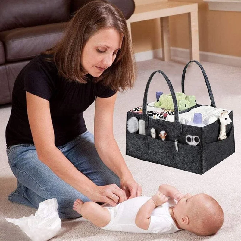 Magic Lady Foldable Portable Felt Organizer Bag Black Color