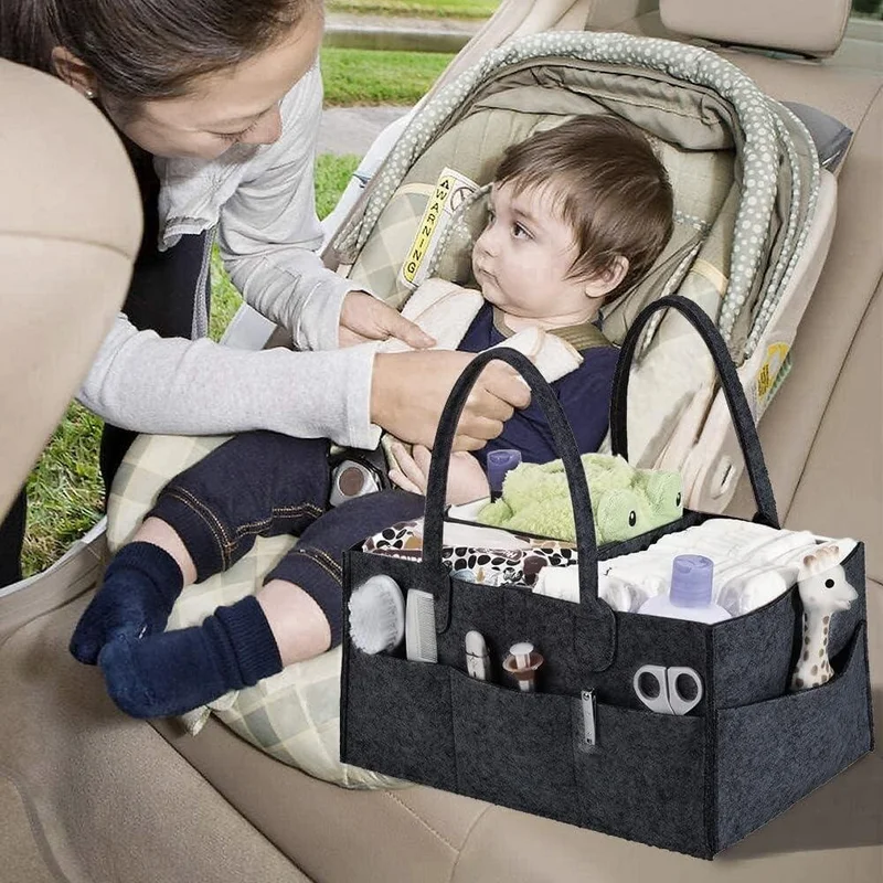 Magic Lady Foldable Portable Felt Organizer Bag Black Color