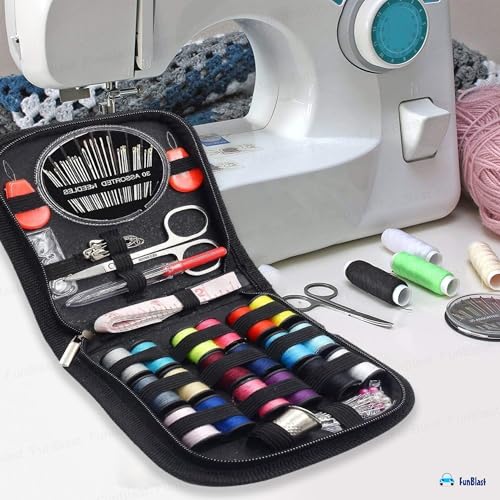 FunBlast 67 Pcs Sewing Kit, Needle and Thread Box, Small & Portable Travel Sewing Kits Box, Tailoring Accessories, Emergency Stitching Kit, Travel Sewing Box, Stitching Items Box for Home, Ladies - Image 5