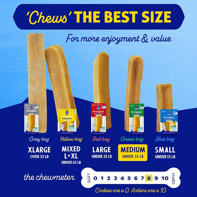 Himalayan Dog Chew Treats with Yak Cheese for Dogs 35 lbs and Under - Medium Size - Image 5