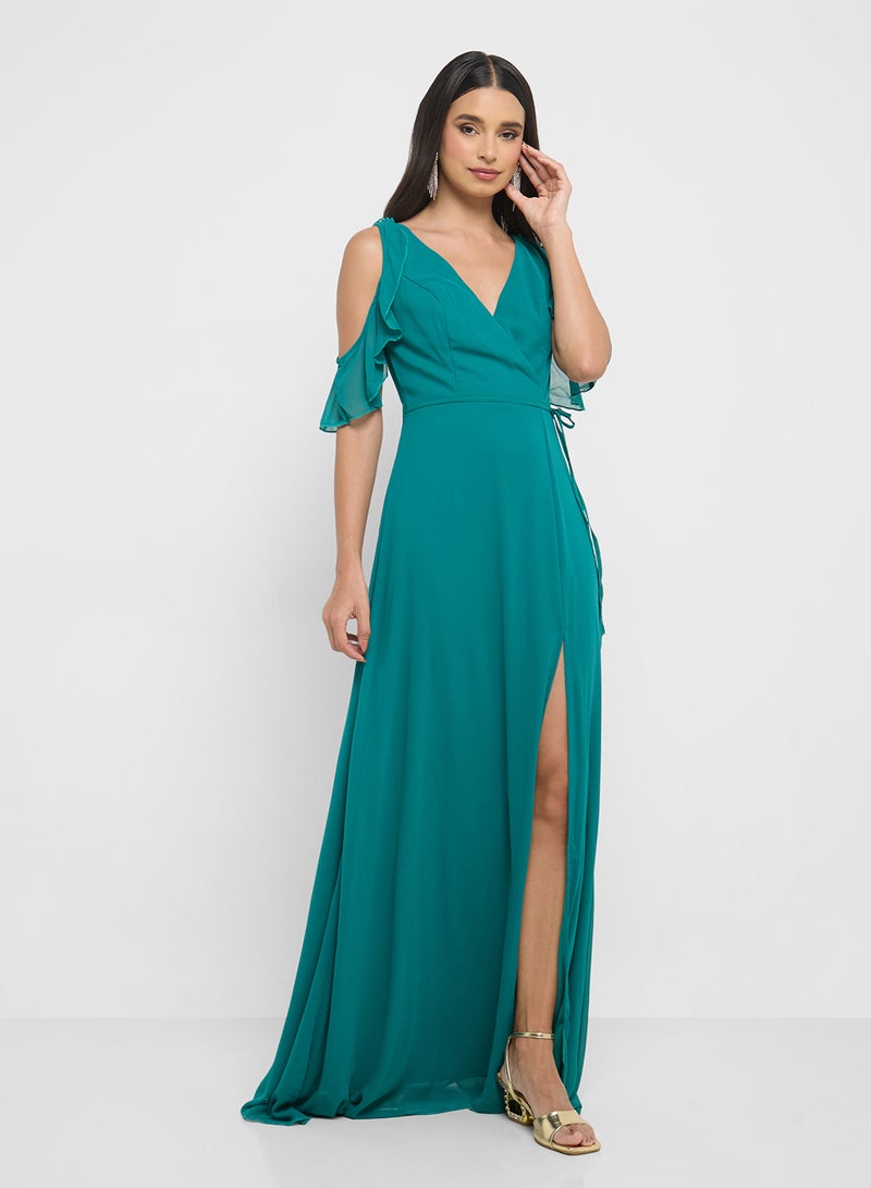 ELLA Cold Shoulder Gown Dress  - Image 1