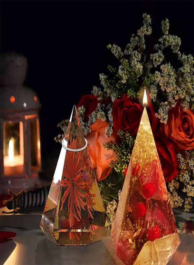 metulip 4 Pcs Ring Cone Resin Mold, Ring Holder Molds Ring Cone Pyramid Silicone Molds for Resin Casting DIY Ring Jewelry Display Stand Wedding Decor Gifts - Image 2