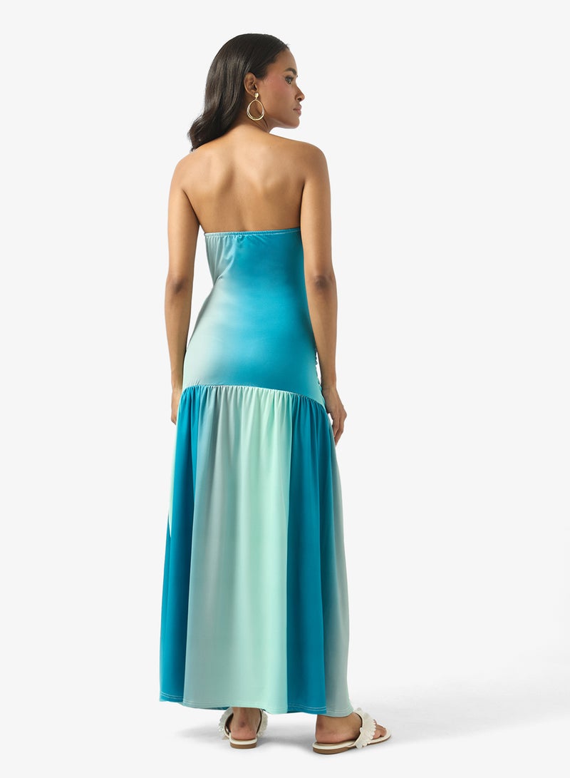 Soleira Ombre Bikini Set With Beach Skirt - Image 2