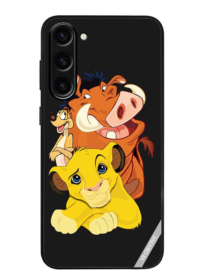 VR CREATIVE Protective Case Cover For Samsung Galaxy S23 Plus Star Cutouts Lion King Group Design Multicolour - Image 1