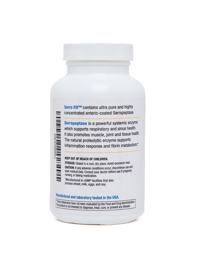 Biomedic Labs RX Serrarx 260000 Su Serrapeptase Enteric Coated Proteolytic Systemic Enzyme Nongmo Gluten Free Vegan Supports Sinus Immune & Lung Health 60 Veg Capsules - Image 4